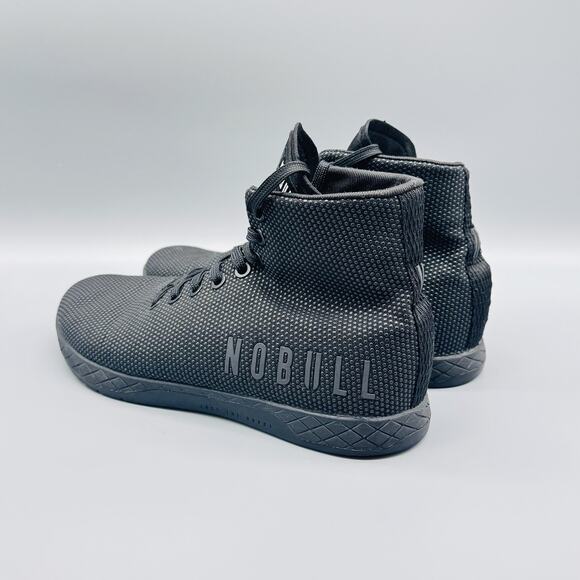 NOBULL Shoes Womens 8 Black Trainer High Top Athletic CrossFit Gym Sneakers - Picture 3 of 8